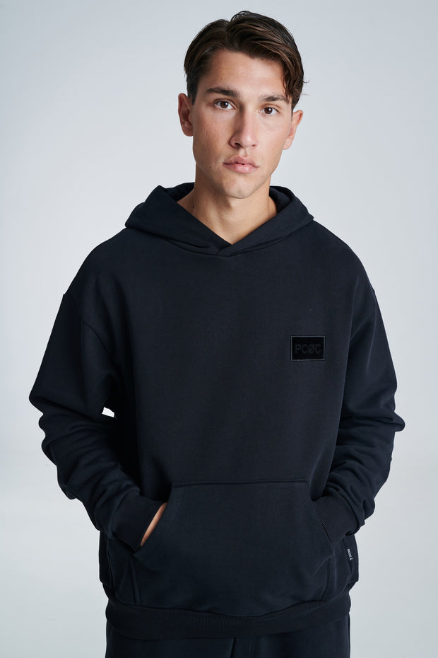 P/COC Velour Logo Hoodie Black A/W