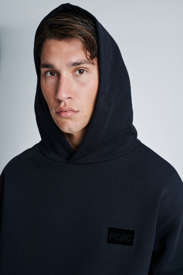 P/COC Velour Logo Hoodie Black A/W