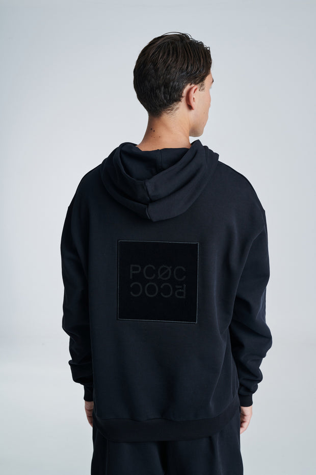 P/COC Velour Logo Hoodie Black A/W