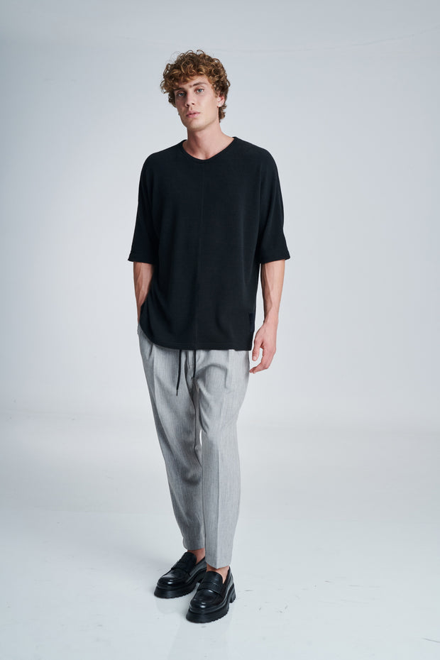 P/COC Knitted T-Shirt Front Stitching A/W