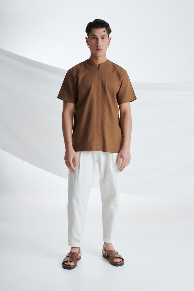 P/COC Linen Belt Pants White SS23