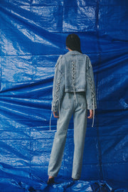 Combos Knitwear Jean Jacket Blue