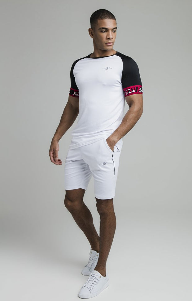 SikSilk S/S Scope Tape Tech Tee - White & Black