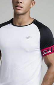 SikSilk S/S Scope Tape Tech Tee - White & Black