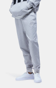 Messi X SikSilk Monogram Print Cuffed Pant - Grey