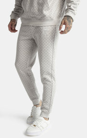 Messi X SikSilk Monogram Print Cuffed Pant - Grey