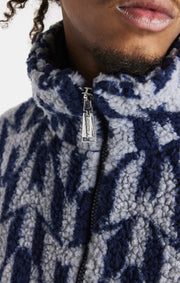 Messi X SikSilk Borg Funnel Jacket - Navy & Grey