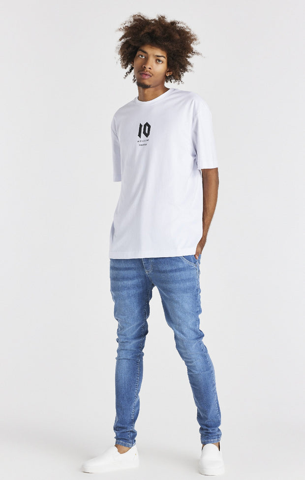 Messi X SikSilk Oversized Logo Tee - White