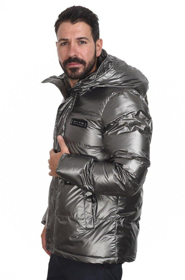Splendid Puffer Shiny Jacket Charcoal - Mybrands Store