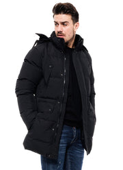 Splendid Long Puffer Jacket Black