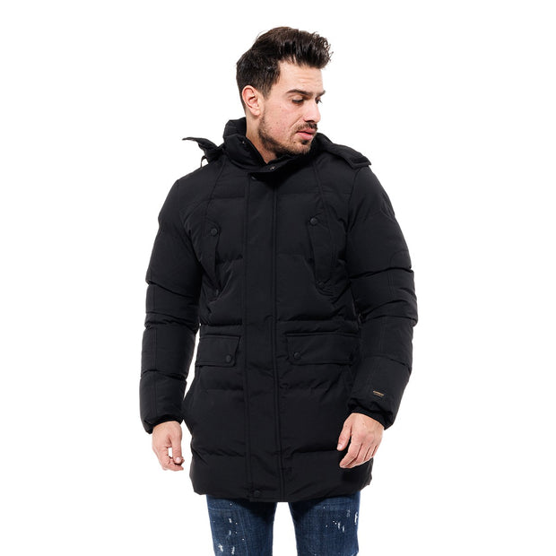 Splendid Long Puffer Jacket Black