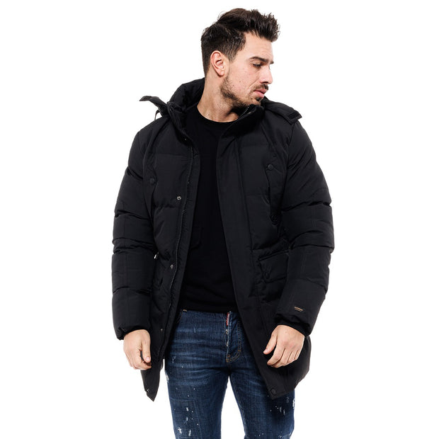 Splendid Long Puffer Jacket Black