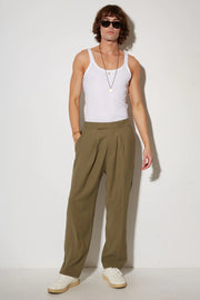 Stefan Seasonal Loose Pants Khaki SS23