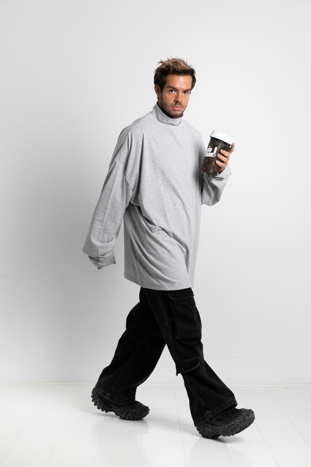 Genderfluid Grey long-sleeved Oversized A/W