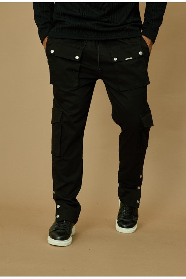 Frilivin Black Pants Buttons A/W