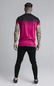 SikSilk High Fade Tee-Black & Pink-T-Shirts-Mybrands Store