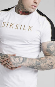 SikSilk S/S Astro Raglan Gym Tee- White-T-Shirts-Mybrands Store