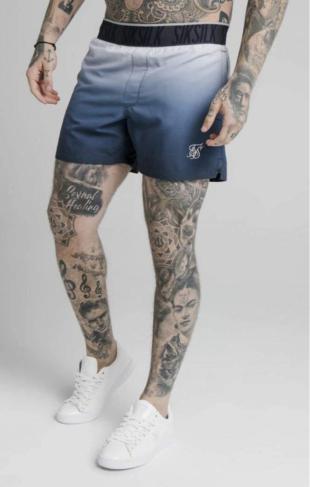 SikSilk Tape Fade Swim Shorts- Navy Lilac Fade-Swimwear-Mybrands Store