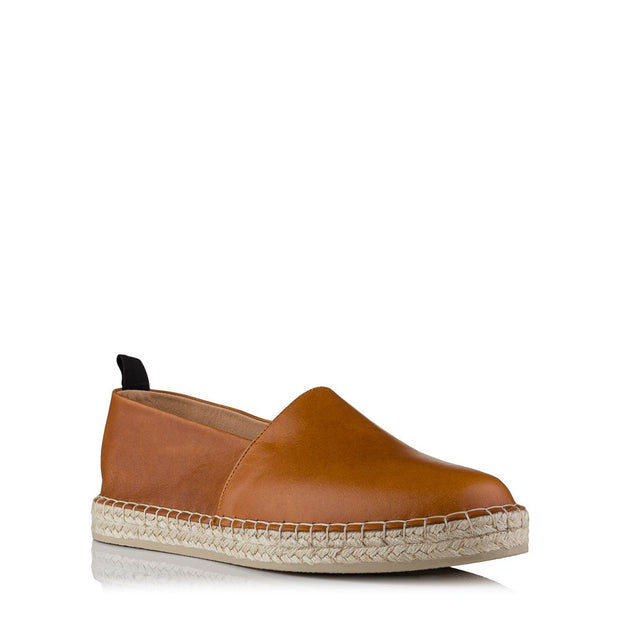 Northway Leather Espadrilles Brown