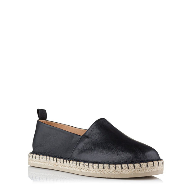 Northway Leather Espadrilles Black