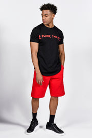 Twin Black T-Shirt Black Red