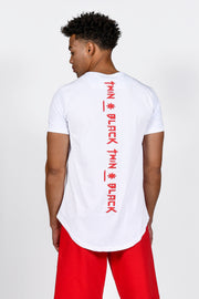 Twin Black T-Shirt White Red