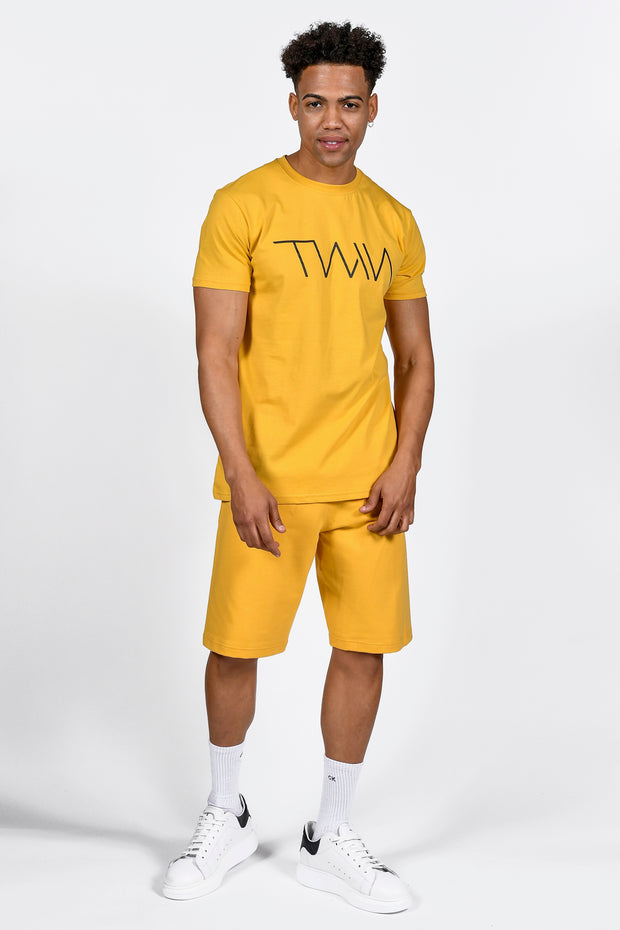 Twin Black T-Shirt Mustard