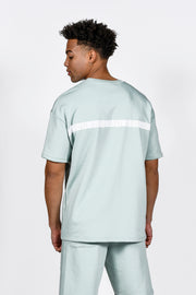 Twin Black Oversize T-Shirt Pastel Green