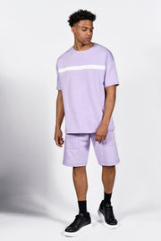 Twin Black Oversize T-Shirt Pastel Purple