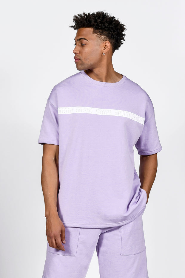 Twin Black Oversize T-Shirt Pastel Purple