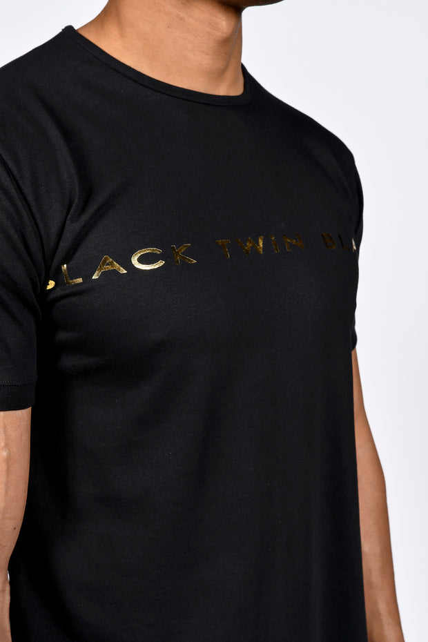 Twin Black T-Shirt Black Gold