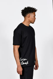 Twin Black Oversize T-Shirt Black
